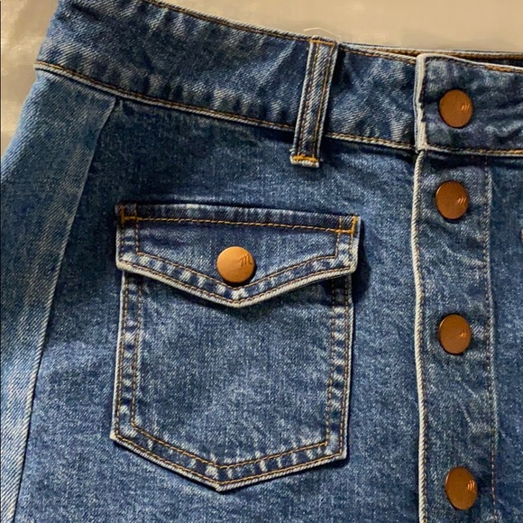 Madewell Stretch Denim Straight Mini Skirt - Picture 8 of 9